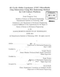 3D Cyclic Olefin Copolymer (COC)