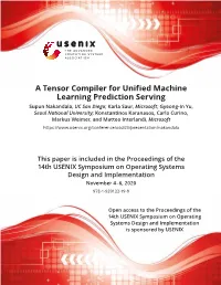 A Tensor Compiler for Unified Machine Learning Prediction Serving