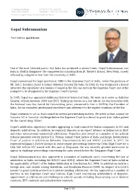 Gopal Subramanium