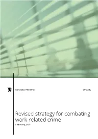 Revised Strategy for Combating Work-Related Crime 5 February 2019 Revised Strategy for Combating Work-Related Crime