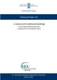 Technical Paper 10 U-Values and Traditional Buildings