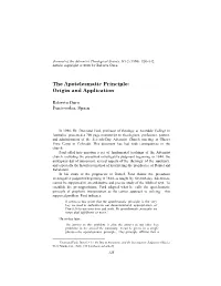 The Apotelesmatic Principle: Origin and Application