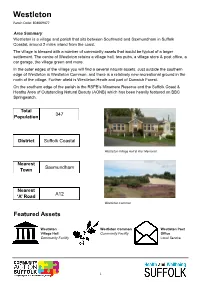 Westleton Parish Code: E04009477