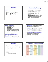 Chapter 12 Antimicrobial Therapy Antibiotics