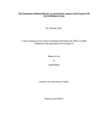I-Securitv Analysis of the Toronto G20 Joint Intelligence Group