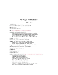 Robustbase: Basic Robust Statistics