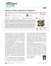 Synthesis of Weaire–Phelan Barium Polyhydride