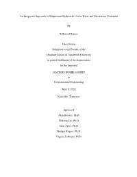 An Integrated Approach to Magnesium Hydroxide Use in Water and Wastewater Treatment
