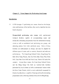 Chapter 3: Venue Support for Performing Arts Groups