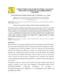 Characterization of the Bacterial Cellulose Dissolved on Dimethylacetamide/Lithium Chloride