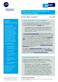 FAQ: Brexit and the EU Charter of Fundamental Rights