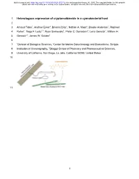 Heterologous Expression of Cryptomaldamide in a Cyanobacterial Host 2 3 Arnaud Taton1, Andrew Ecker2, Brienna Diaz1, Nathan A