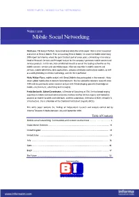 Mobile Social Networking