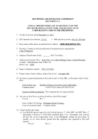 SEC 17-A 2015 Annual Report -CHI Pdf