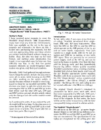 SWL Heathkit HW-12 / HW-22 / HW-32 “Single-Bander” SSB Transceivers - PART I Fig