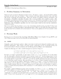 1 Problem Summary & Motivation 2 Previous Work