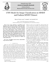 CNN Model for Image Classification on MNIST and Fashion-MNIST Dataset
