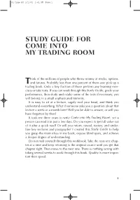 Study Guide for Come Into My Trading Room