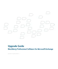 Blackberry Professional Software for Microsoft Exchange