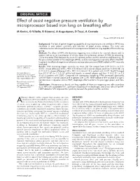 Effect of Assist Negative Pressure Ventilation by Microprocessor