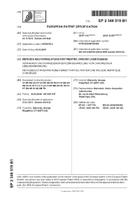 Methods and Formulations for Treating Chronic