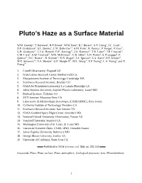 Pluto's Haze As a Surface Material