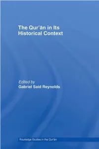 THE QUR'an in ITS HISTORICAL CONTEXT.Pdf