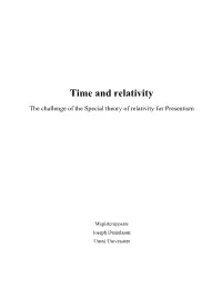 Time and Relativity