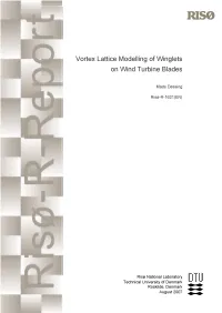 Vortex Lattice Modelling of Winglets on Wind Turbine Blades