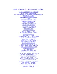Who Values My Voice and Words?