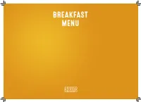 Breakfast Menu Breakfast Menu