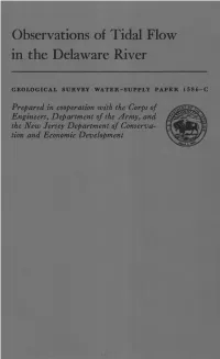 Observations of Tidal Flow in the Delaware River