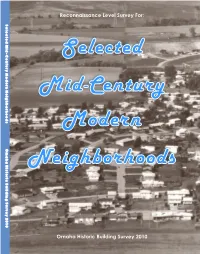 Reconnaissance Level Survey For: Omaha Historic Building Survey 2010
