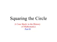 Squaring the Circle