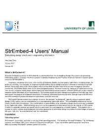 Strembed-4 Users' Manual Embedding Design Structures in Engineering Information