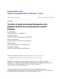 The Effects of Spatial and Temporal Heterogeneity on the Population Dynamics of Four Animal Species in a Danish Landscape