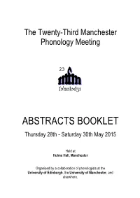 23Mfm Abstracts Booklet