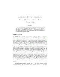 A Subspace Theorem for Manifolds