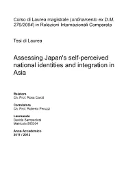 Assessing Japan's Self-Perceived National Identities and Integration in Asia