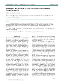 Axonometry New Practical Graphical Methods for Determining System Parameters