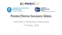 Poster/Demo Sessions Slides