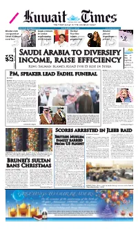 Saudi Arabia to Diversify Income, Raise Efficiency