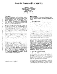 Semantic Component Composition