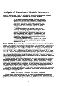 Analysis of Viscoelastic Flexible Pavements