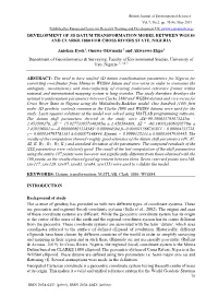 Development of 3D Datum Transformation Model Between Wgs 84 and Clarke 1880 for Cross Rivers State, Nigeria