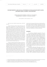 Environments and Faunal Patterns in the Kachchh Rift Basin