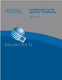 Introduction to the Quartus II Software