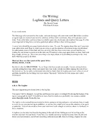 Log Lines and Queries
