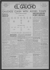 Gauchos Clash with Aggies Tonite