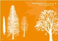 Planning Tips Trees and Shrubs Characteristic and Demands (PDF